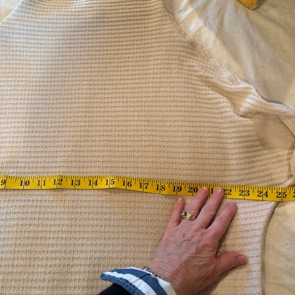 We The Free Oversized Waffle Knit Top, XS, Cream,Boho School Work Casual Weekend - Picture 8 of 9